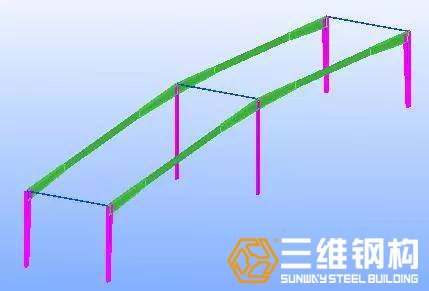 使用双机抬吊安装第二榀钢屋架