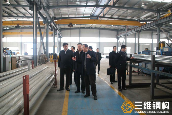 枣庄市局领导莅临三维钢构检查指导工作