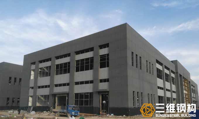 山东三维钢结构公司建造的蚌埠天成包装科技股份有限公司效果图